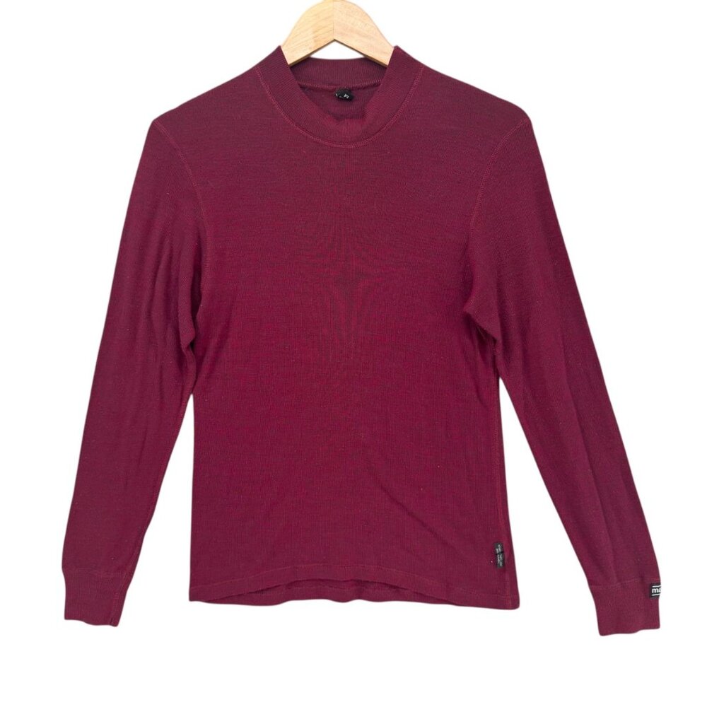 Macpac Mock Neck Sweater Womens Purple Long Sleeve Knit New Zealand Size M